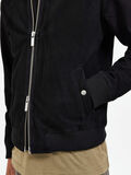 Selected SUEDE BOMBER JACKET, Black, highres - 16085746_Black_006.jpg