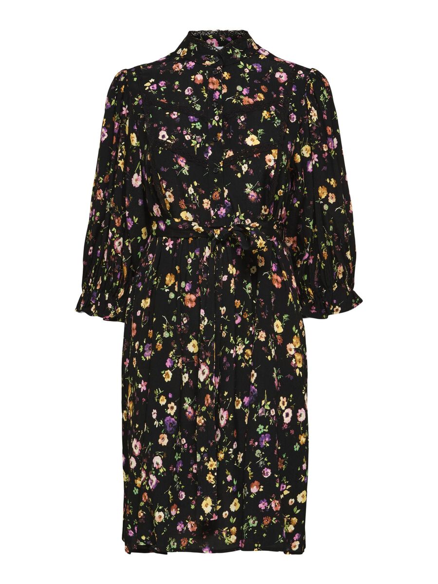 Selected BLOMSTRET CURVE KORT KJOLE, Black, highres - 16088441_Black_1001663_001.jpg