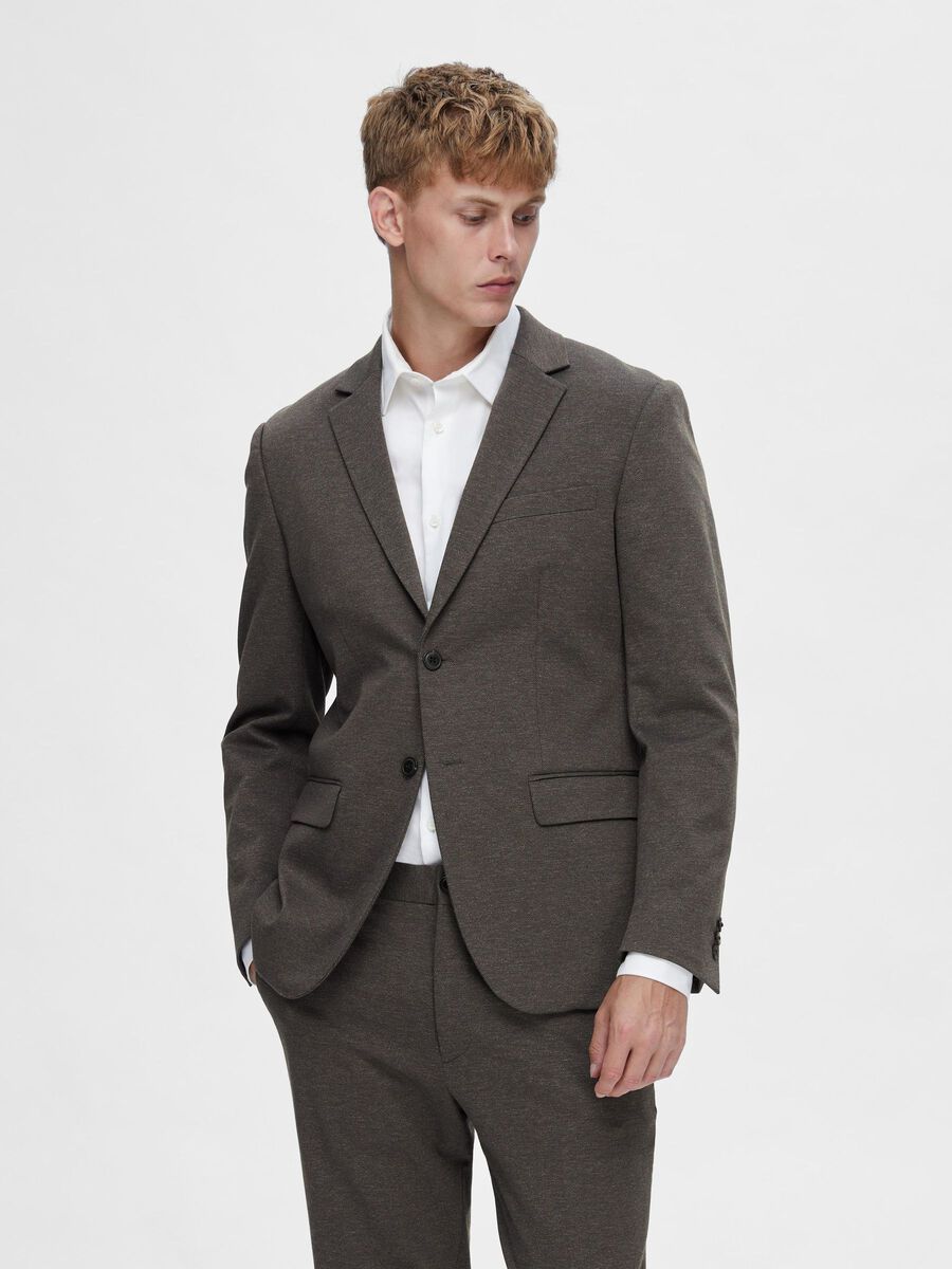 Selected JERSEY BLAZER, Chocolate Torte, highres - 16091298_ChocolateTorte_003.jpg