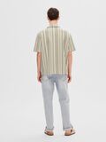 Selected STRIPED SHORT SLEEVED SHIRT, Burnt Olive, highres - 16092777_BurntOlive_004.jpg