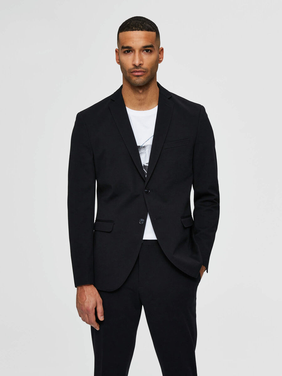 Selected CASUAL STRETCH BLAZER, Black, highres - 16077051_Black_003.jpg