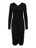 Selected RUCHED MIDI DRESS, Black, highres - 16084695_Black_001.jpg