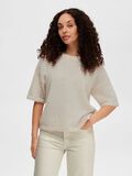 Selected SHORT-SLEEVED KNITTED TOP, Birch, highres - 16089160_Birch_1016726_003.jpg