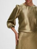 Selected METALLISK BLUSE MED 3/4-ÆRMER, Gold Colour, highres - 16091936_GoldColour_006.jpg