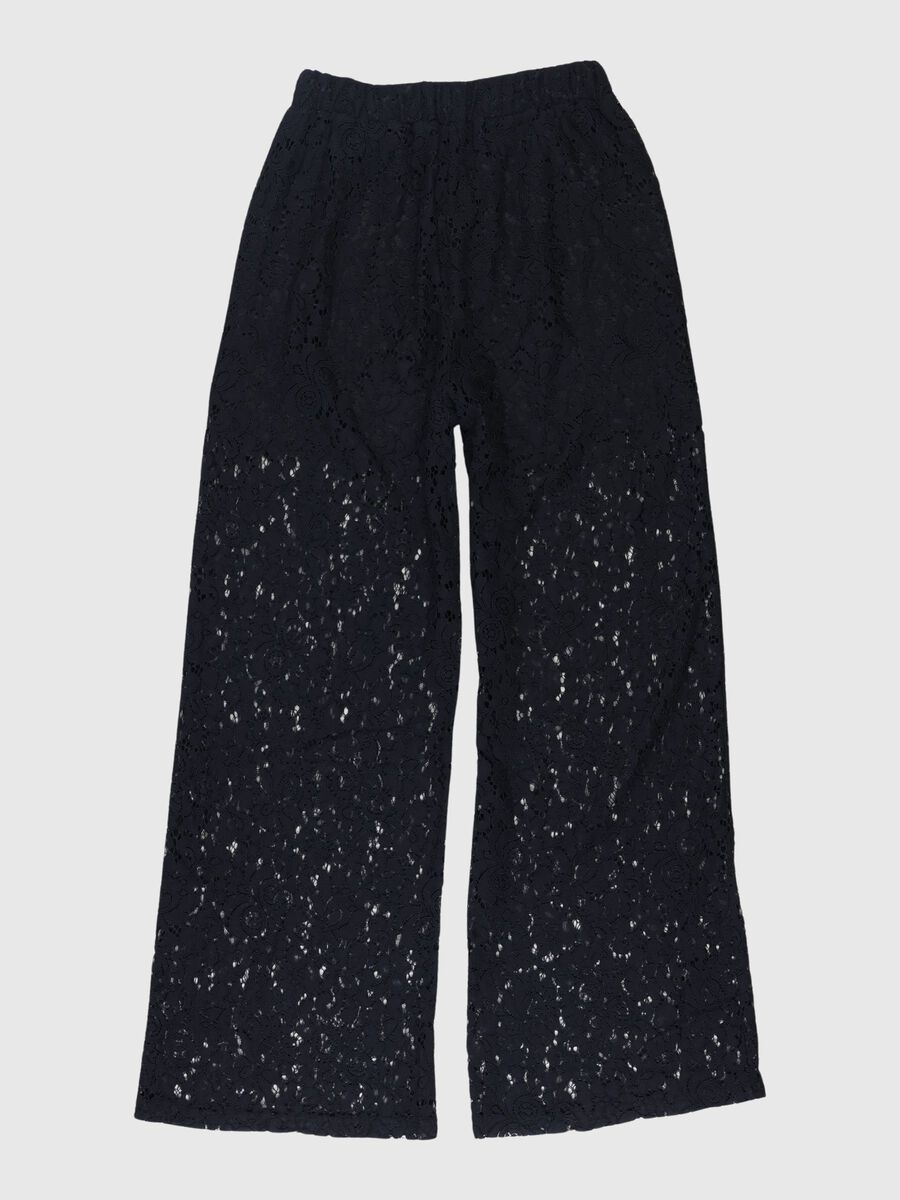 Selected LACE HIGH WAISTED TROUSERS, Black, highres - 80000212_Black_002.jpg