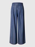 Selected CHAMBRAY WIDE-LEG TROUSERS, Dark Blue, highres - 16096939_DarkBlue_001.jpg