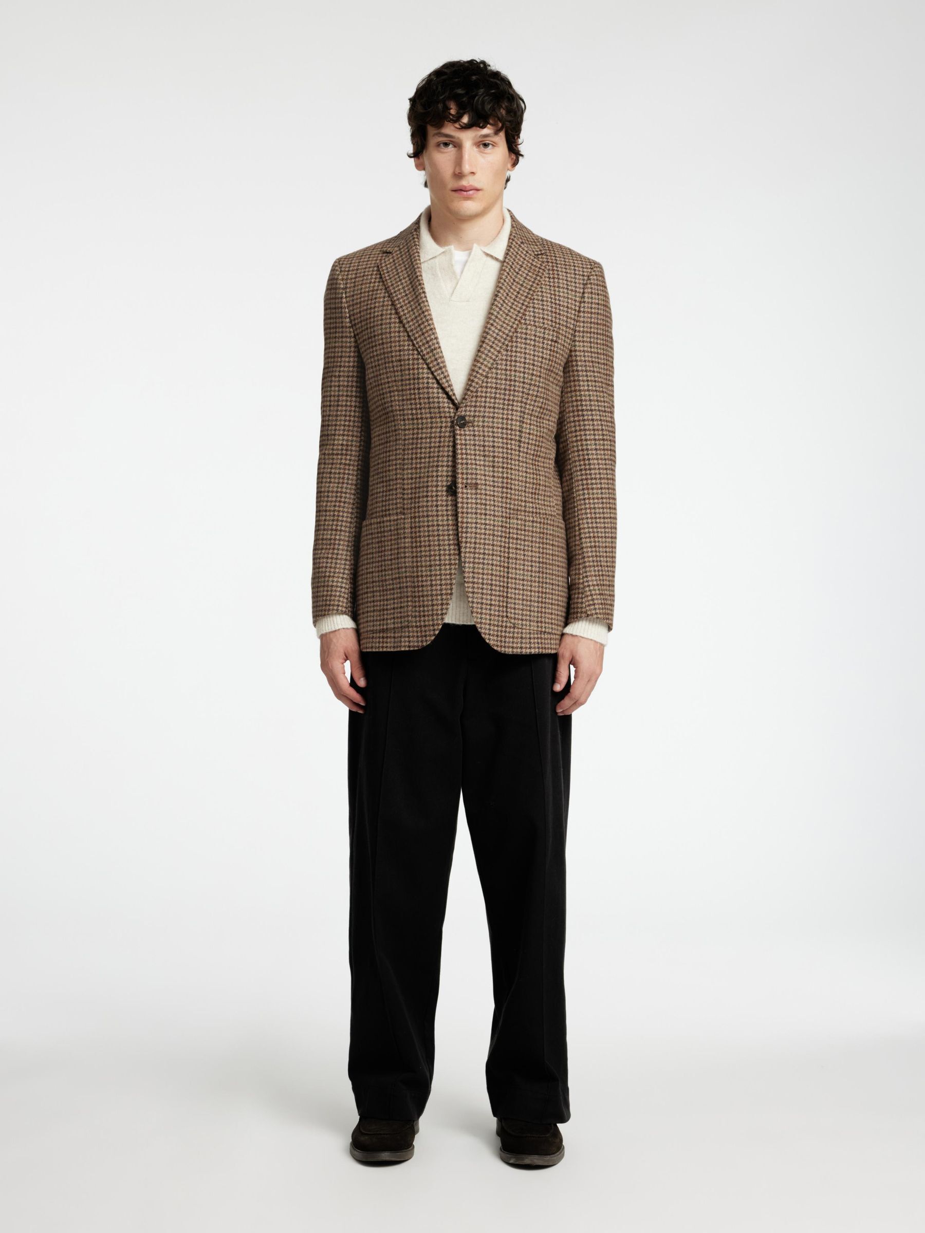 SLIM FIT WOOL BLEND BLAZER | Brown | SELECTED HOMME®