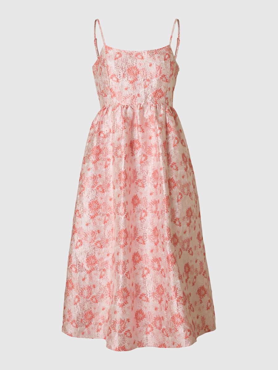 Selected BLOMSTRET JACQUARD MIDIKJOLE, Cradle Pink, highres - 16096562_CradlePink_001.jpg