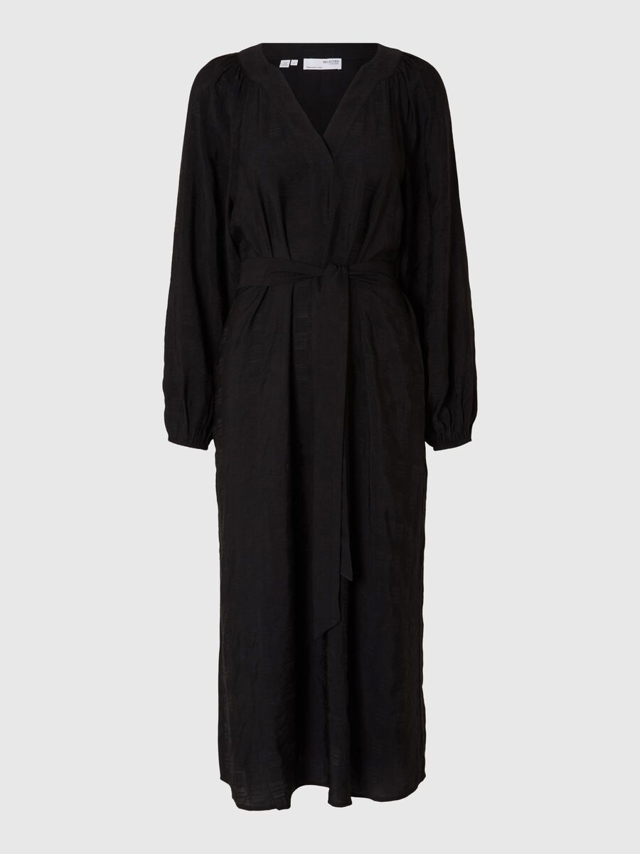 Selected VISCOSEMIX MIDI JURK, Black, highres - 16094508_Black_001.jpg
