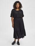 Selected MANCHE BOUFFANTE À VOLANTS CURVE MIDI ROBE, Black, highres - 16080423_Black_003.jpg