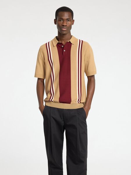 Selected SHORT SLEEVED KNITTED POLO SHIRT, Starfish, highres - 16095585_Starfish_1149492_003.jpg