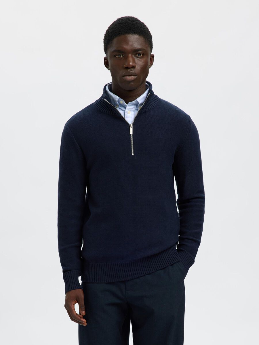 Selected DEMI-FERMETURE ÉCLAIR PULLOVER, Sky Captain, highres - 16092550_SkyCaptain_003.jpg