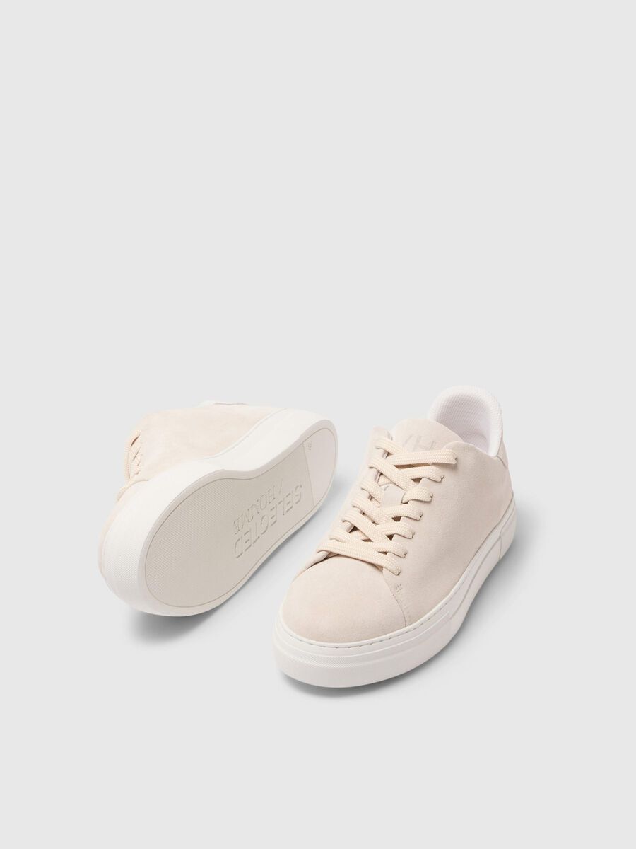 Selected CHUNKY SUEDE TRAINERS, White, highres - 16084890_White_004.jpg