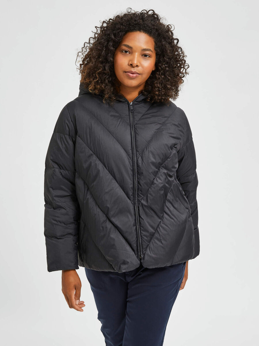 Selected CURVE QUILTED JACKET, Black, highres - 16082152_Black_003.jpg