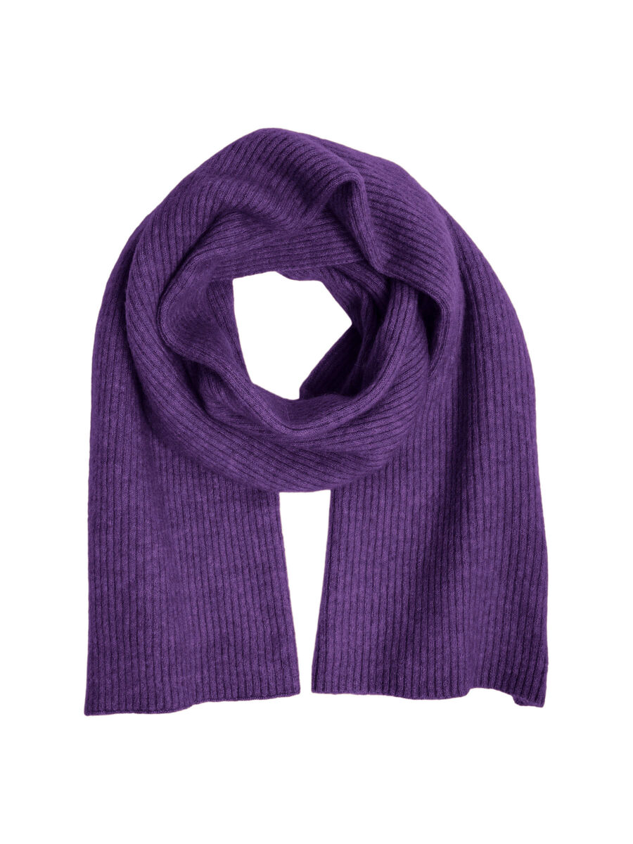 Selected KNITTED SCARF, Acai, highres - 16086738_Acai_974360_001.jpg