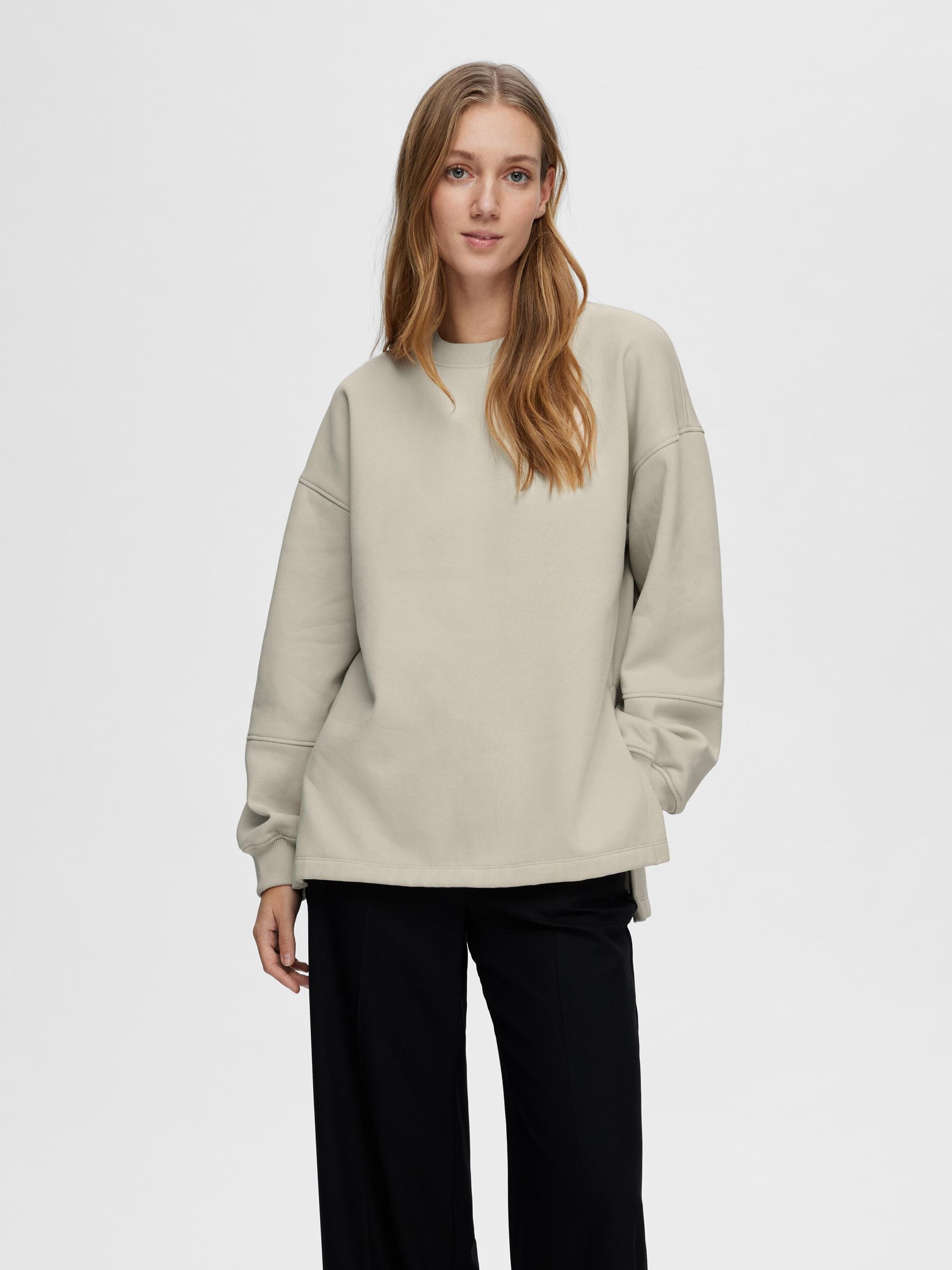 Beige oversized sweatshirt online