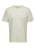 Selected CREW NECK T-SHIRT, Egret, highres - 16083429_Egret_001.jpg