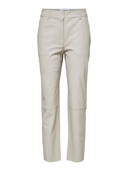 Selected TAPERED LEATHER TROUSERS, Feather Gray, highres - 16086175_FeatherGray_001.jpg