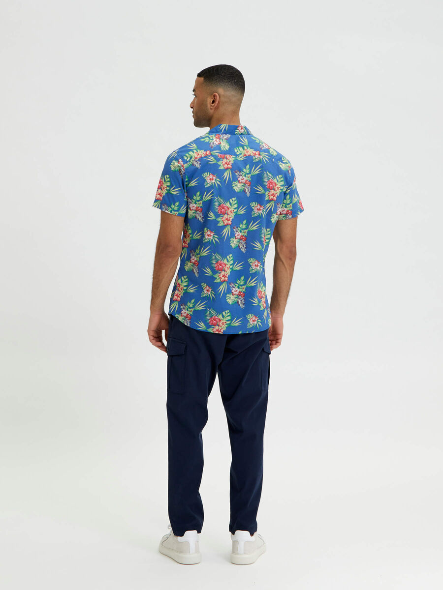 Selected TROPIC PRINT SHIRT, Bright Cobalt, highres - 16084700_BrightCobalt_932005_004.jpg