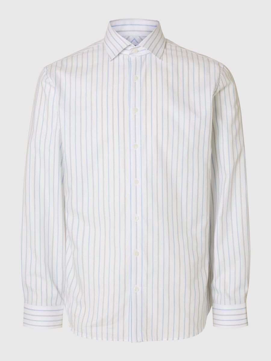 Selected STRIPED SLIM FIT SHIRT, White, highres - 16097365_White_1177767_001.jpg