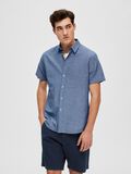 Selected SHORT-SLEEVED SHIRT, Medium Blue Denim, highres - 16079053_MediumBlueDenim_003.jpg