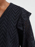 Selected ORGANIC COTTON BRODERIE ANGLAISE FRILL SHIRT, Black, highres - 16079089_Black_006.jpg