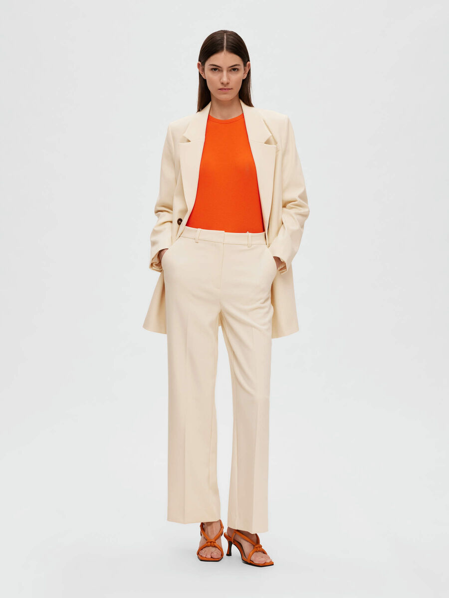 Selected CLASSIC HIGH WAISTED TROUSERS, Birch, highres - 16089701_Birch_005.jpg