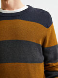Selected BLOCK STRIPED PULLOVER, Curry, highres - 16079768_Curry_853536_006.jpg
