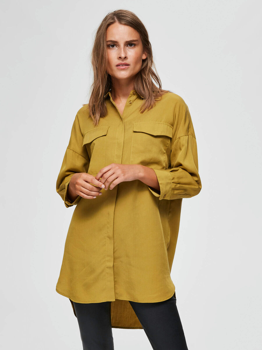 Selected OVERSIZED - SKJORTE, Ecru Olive, highres - 16068767_EcruOlive_003.jpg