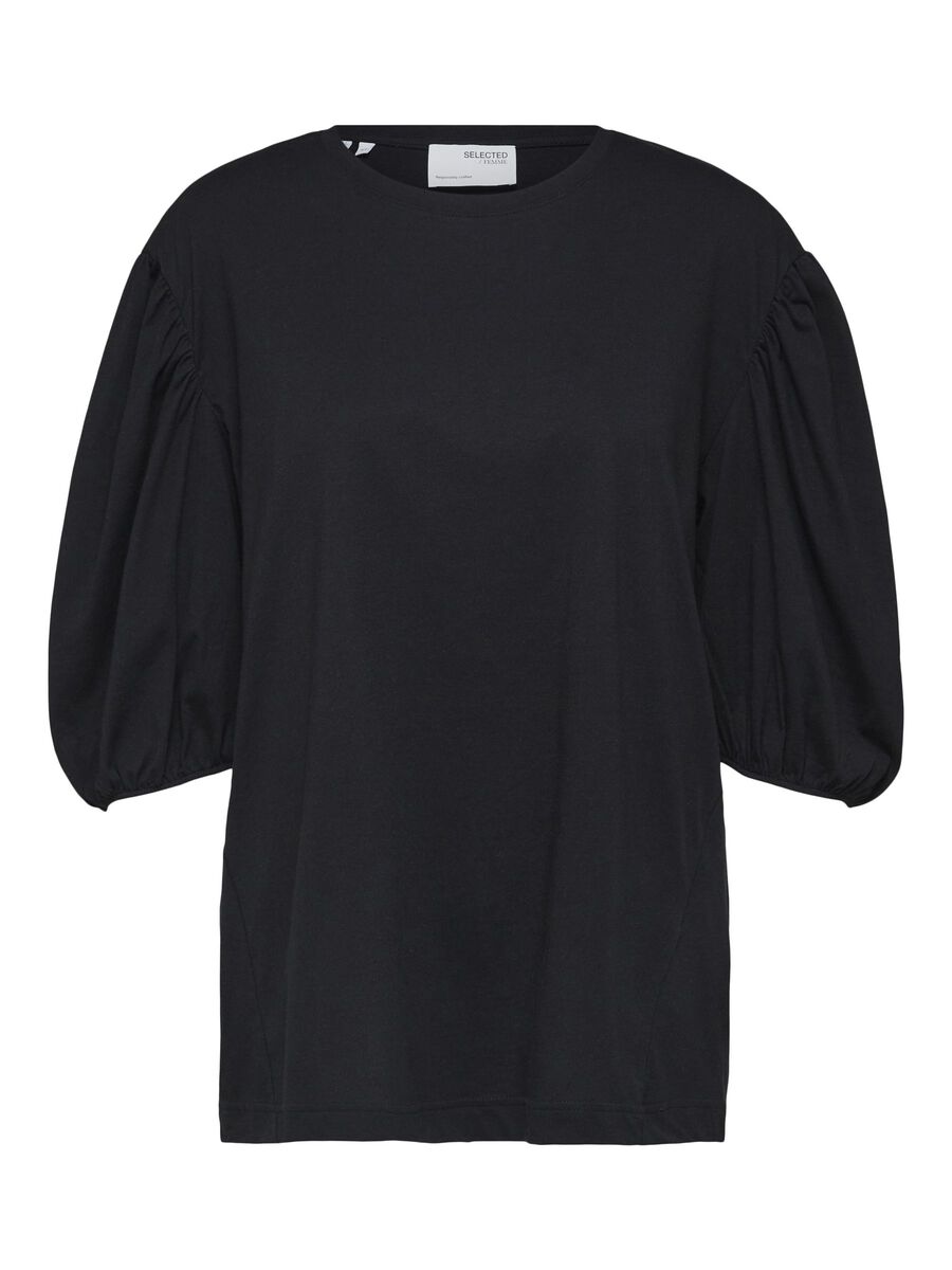 Selected CURVE TOP MED PUFÆRMER, Black, highres - 16083130_Black_001.jpg