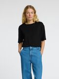 Selected LINEN T-SHIRT, Black, highres - 16090089_Black_003.jpg