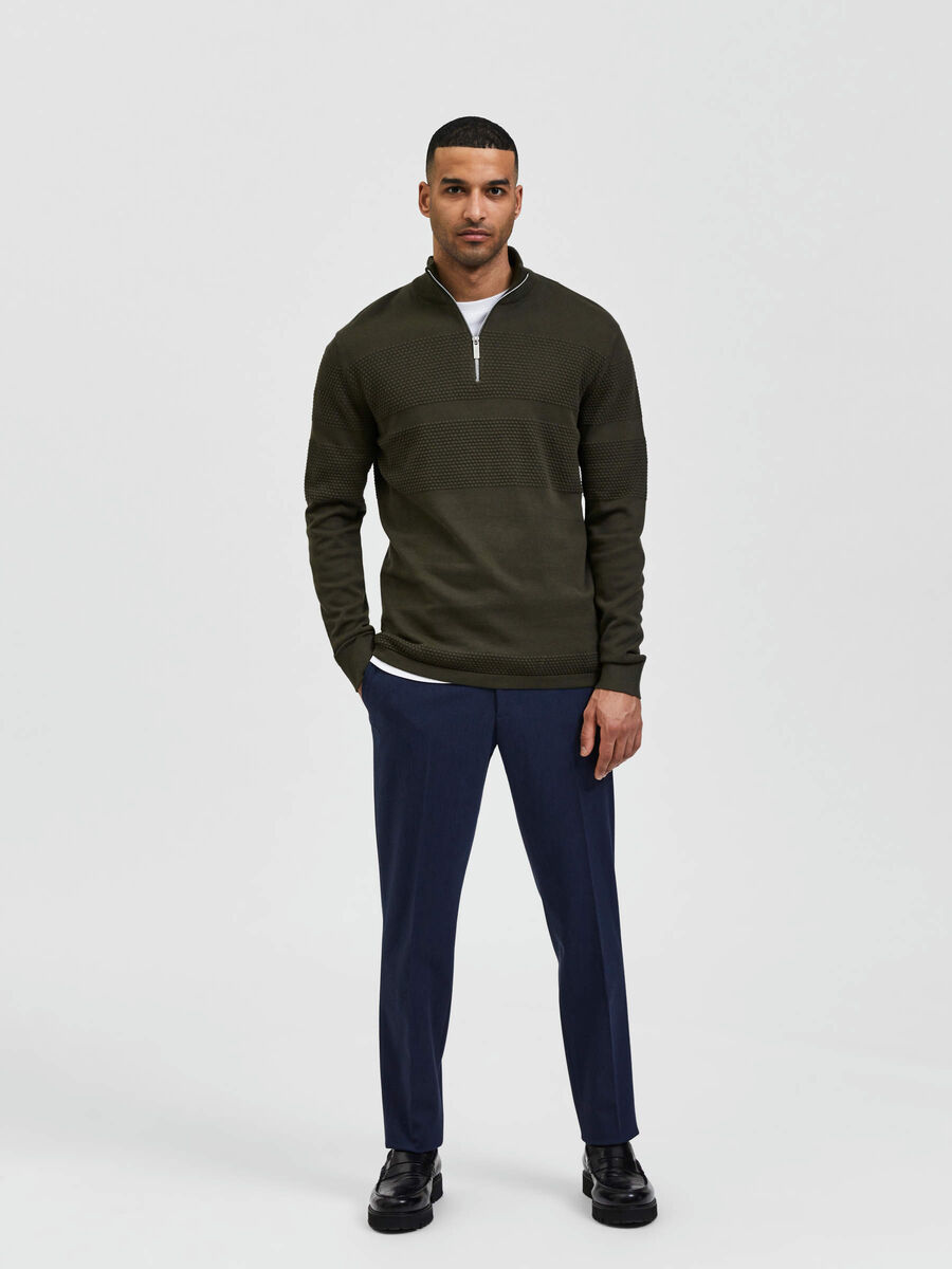 Selected HØY HALS STRIKKET PULLOVER, Forest Night, highres - 16084080_ForestNight_005.jpg