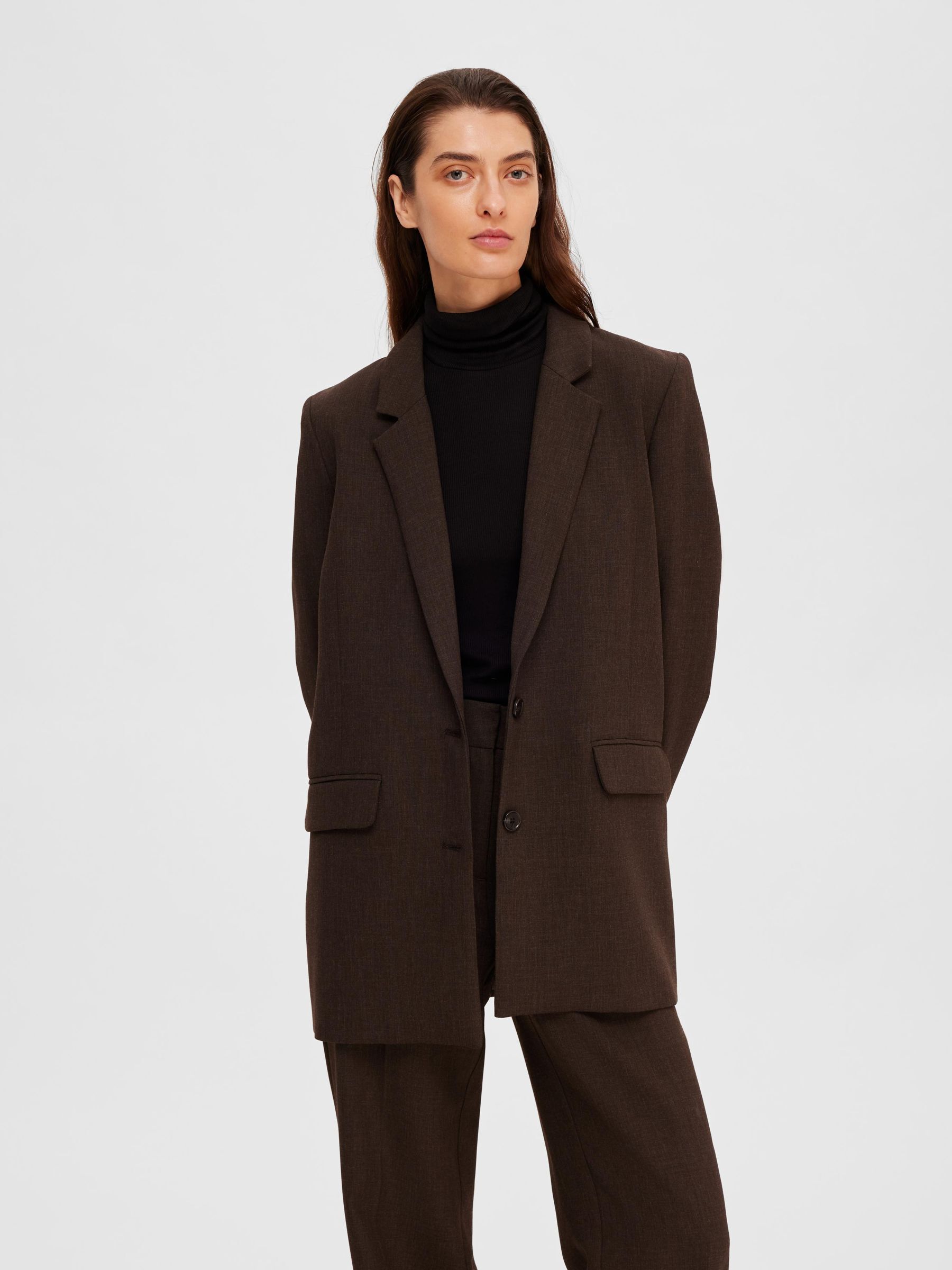 Blazer brun femme discount