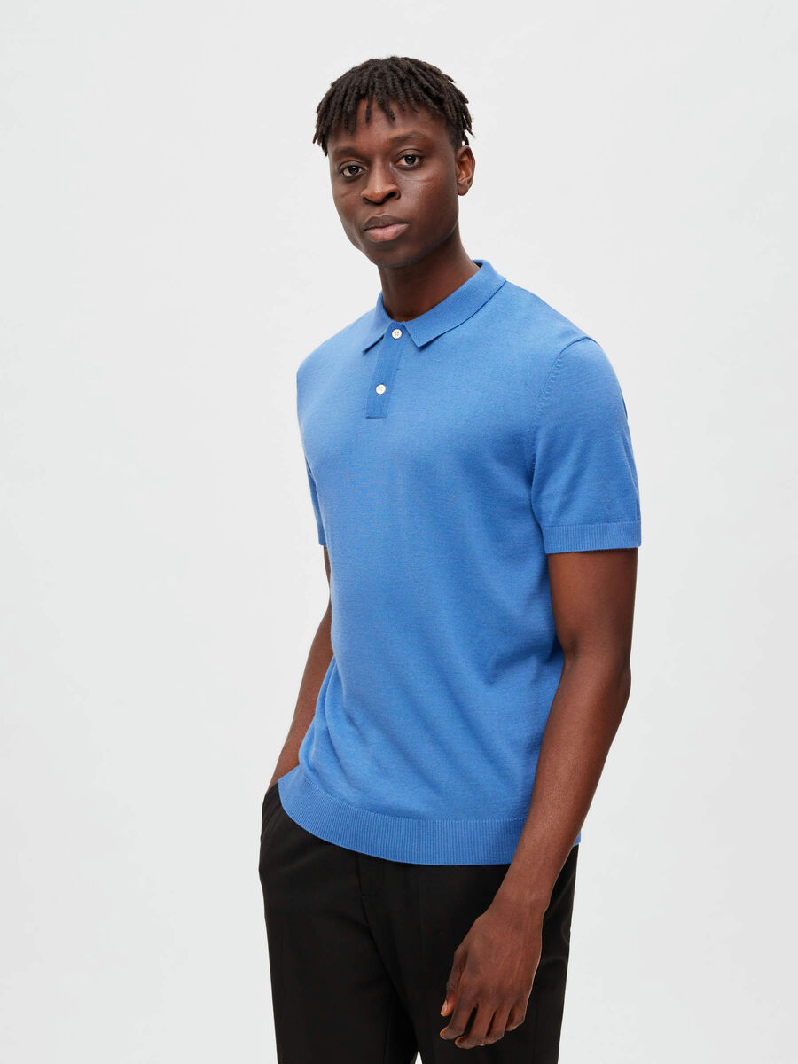 Selected KNITTED POLO SHIRT, Bright Cobalt, highres - 16088649_BrightCobalt_1006009_003.jpg