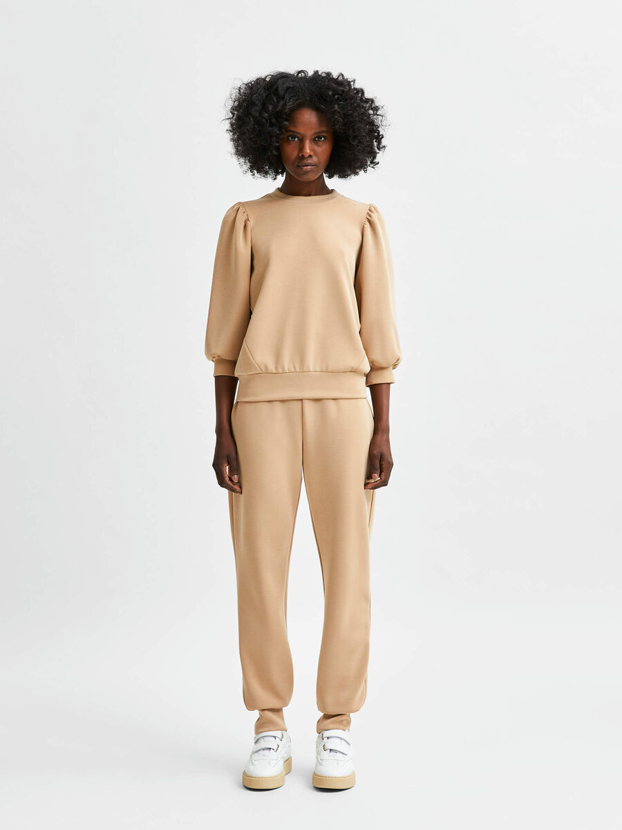 Selected POFMOUW SWEATSHIRT, Tannin, highres - 16082379_Tannin_005.jpg
