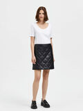 Selected QUILTED LEATHER SKIRT, Black, highres - 16086355_Black_005.jpg