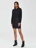 Selected CUT-AWAY COLLAR - SHIRT, Black, highres - 16068932_Black_005.jpg