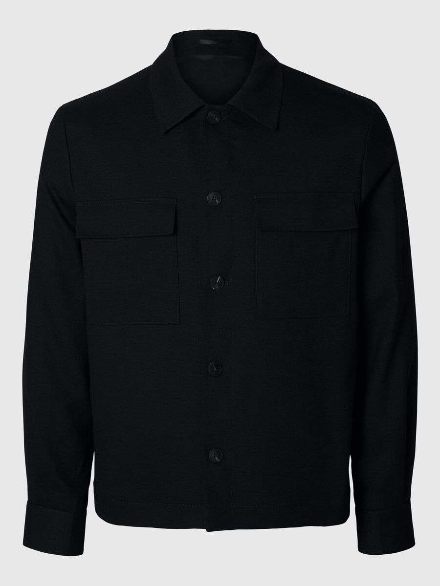 Selected HYBRID REGULAR FIT BLAZER, Black, highres - 16095796_Black_001.jpg