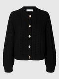 Selected CABLE KNIT CARDIGAN, Black, highres - 16094752_Black_001.jpg
