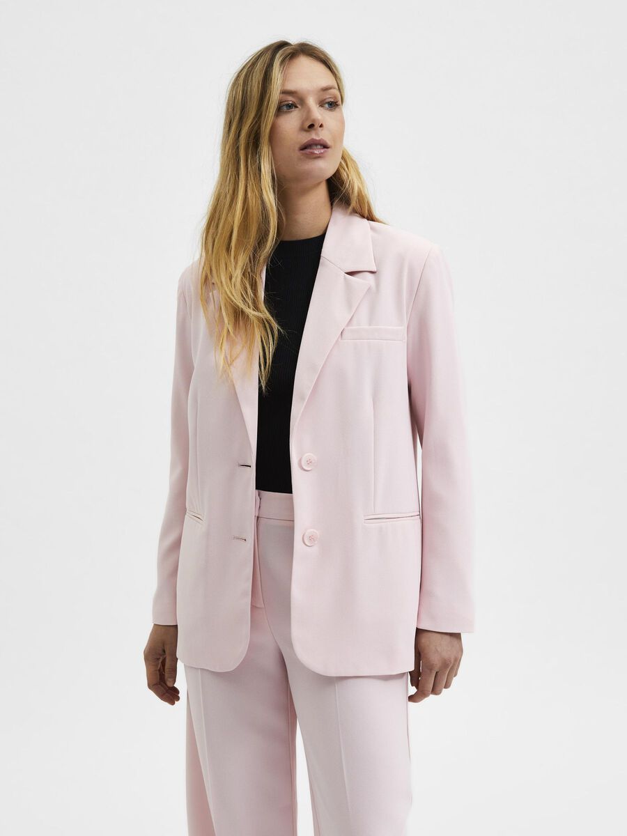 Selected SINGLE BREASTED BLAZER, Chalk Pink, highres - 16086864_ChalkPink_003.jpg