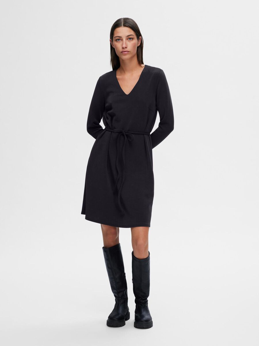 Selected LANGARM MINIKLEID, Black, highres - 16095416_Black_005.jpg