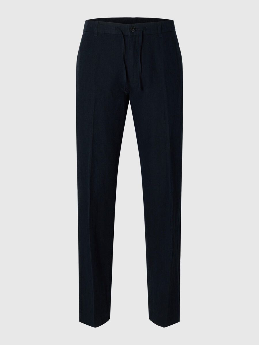 Selected 196 STRAIGHT FIT LINEN-BLEND TROUSERS, Sky Captain, highres - 16096224_SkyCaptain_1154386_001.jpg