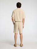Selected STRIPED COTTON SHORTS, Oatmeal, highres - 16091289_Oatmeal_004.jpg
