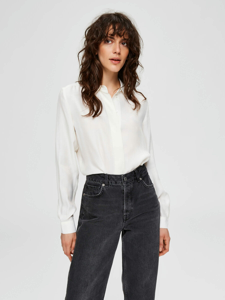 Selected HIDDEN PLACKET - SHIRT, Snow White, highres - 16071823_SnowWhite_003.jpg