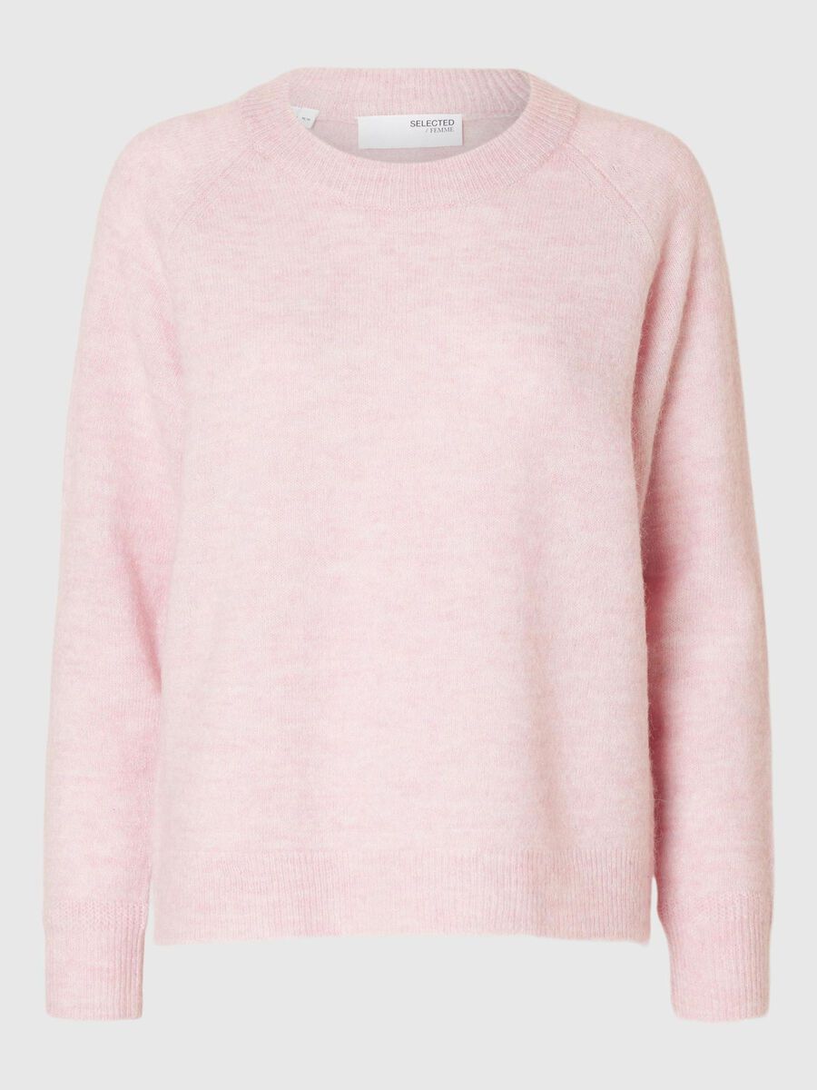 Selected LONG-SLEEVED KNITTED JUMPER, Bleached Mauve, highres - 16074482_BleachedMauve_773866_001.jpg