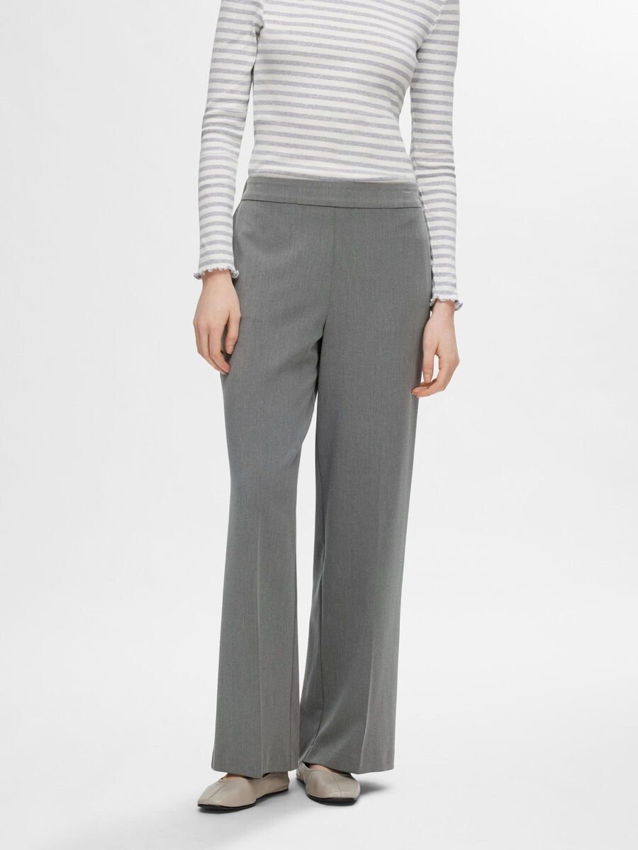Selected CORTE ANCHO PANTALONES, Medium Grey Melange, highres - 16094122_MediumGreyMelange_003.jpg