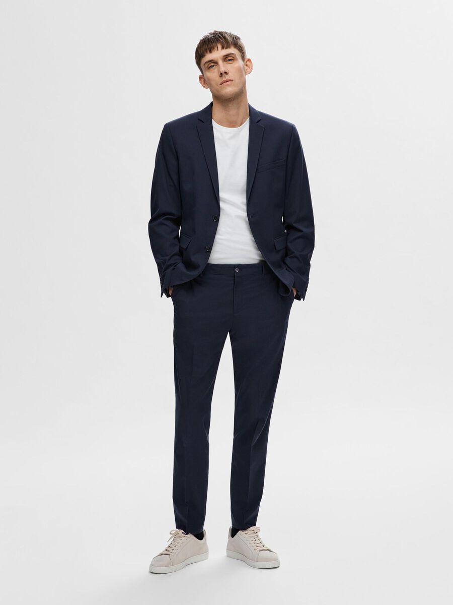 Selected SLIM FIT TROUSERS, Navy Blazer, highres - 16051395_NavyBlazer_005.jpg