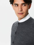 Selected MERINO WOOL - KNITTED CARDIGAN, Medium Grey Melange, highres - 16058067_MediumGreyMelange_008.jpg