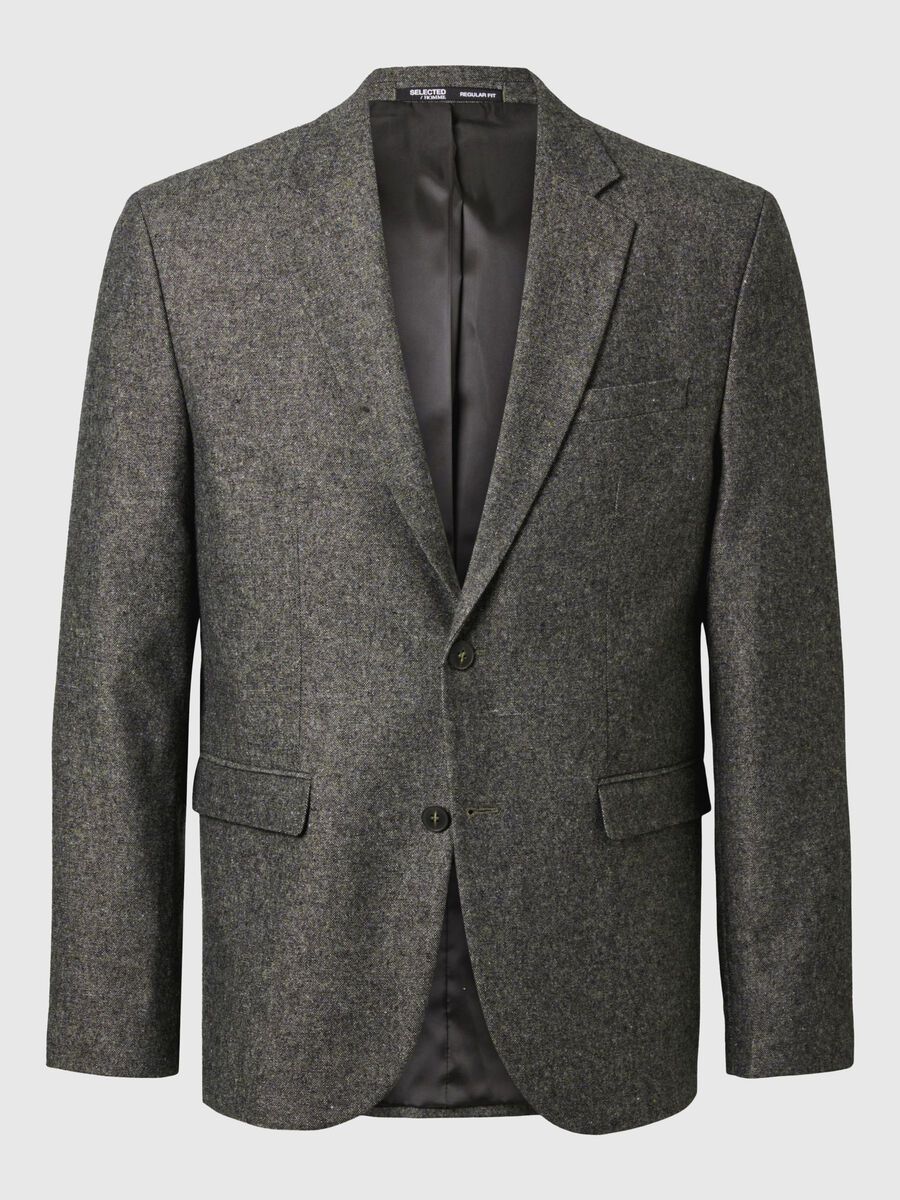 Selected REGULAR FIT BLAZER, Grey, highres - 16094860_Grey_001.jpg