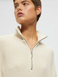 Selected HALF-ZIP KNITTED DRESS, Birch, highres - 16088203_Birch_006.jpg